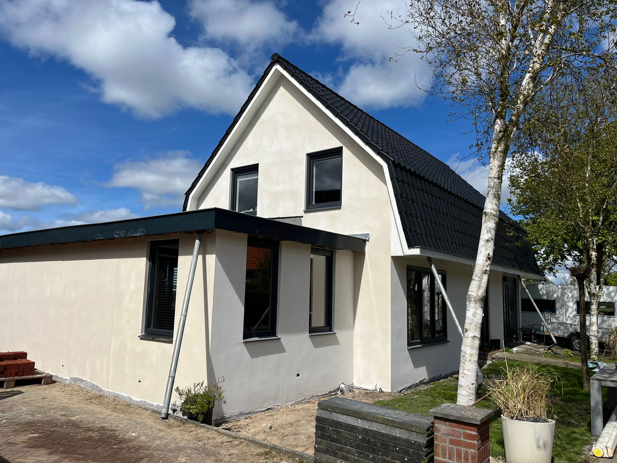 Gevelrenovatie met Parex Lanko en Calcideco in Otterleek
